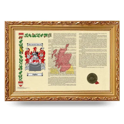 Dipley Armorial Landscape Framed - Gold