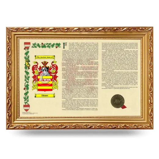 Disner Armorial Landscape Framed - Gold