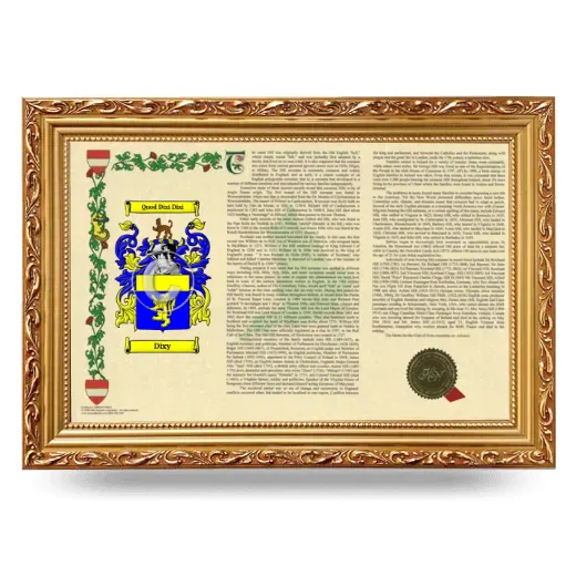 Dixy Armorial Landscape Framed - Gold