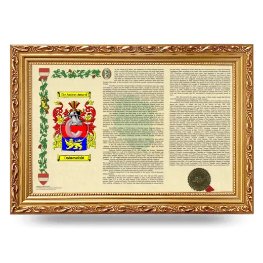 Dobrovolski Armorial Landscape Framed - Gold