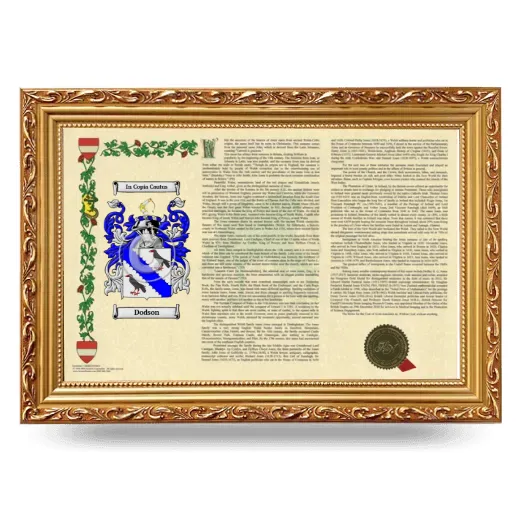 Dodson Armorial Landscape Framed - Gold