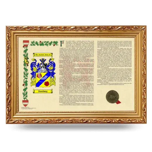 Doesburg Armorial Landscape Framed - Gold