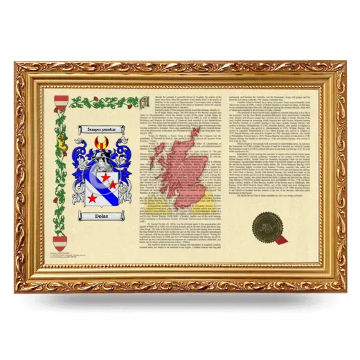 Dolas Armorial Landscape Framed - Gold