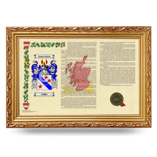 Dolles Armorial Landscape Framed - Gold