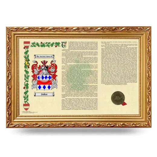 Dolter Armorial Landscape Framed - Gold
