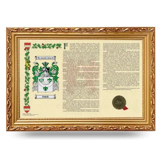 Donck Armorial Landscape Framed - Gold