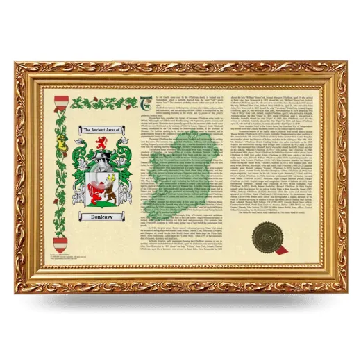 Donleavy Armorial Landscape Framed - Gold