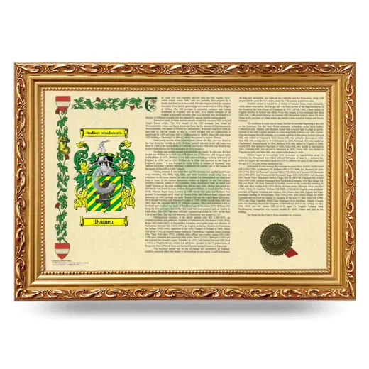 Donnen Armorial Landscape Framed - Gold