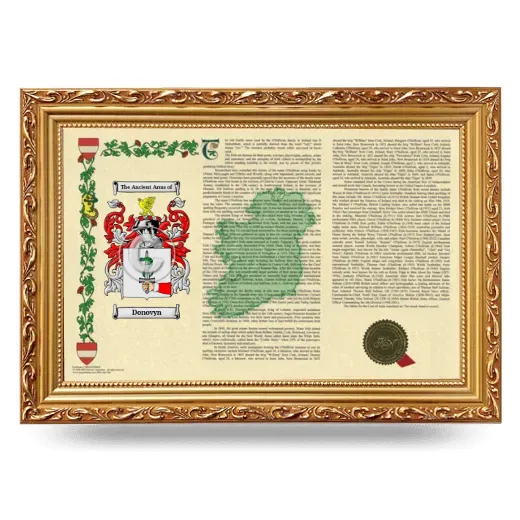 Donovyn Armorial Landscape Framed - Gold