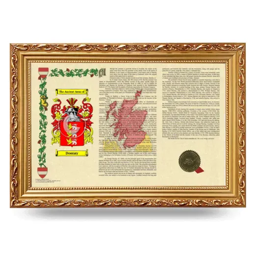 Doonay Armorial Landscape Framed - Gold