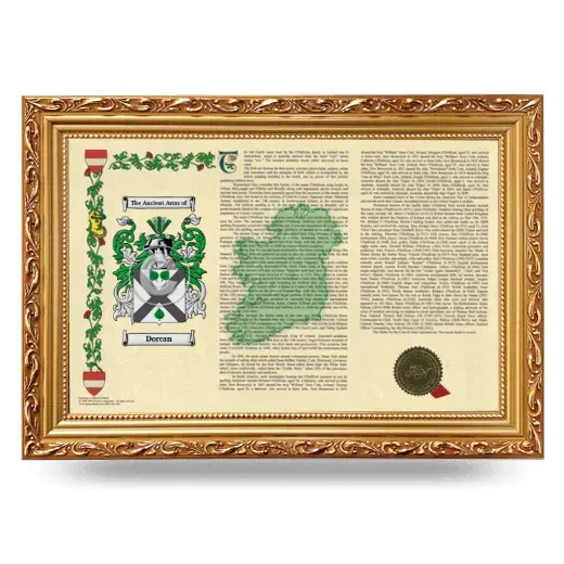 Dorcan Armorial Landscape Framed - Gold