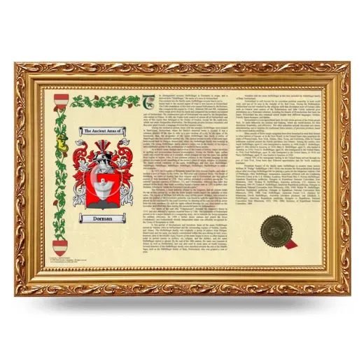 Dorman Armorial Landscape Framed - Gold