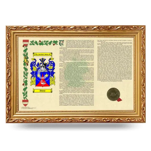 Dossy Armorial Landscape Framed - Gold