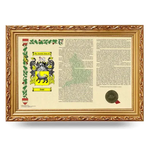Doté Armorial Landscape Framed - Gold