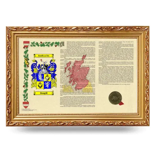 Dougill Armorial Landscape Framed - Gold