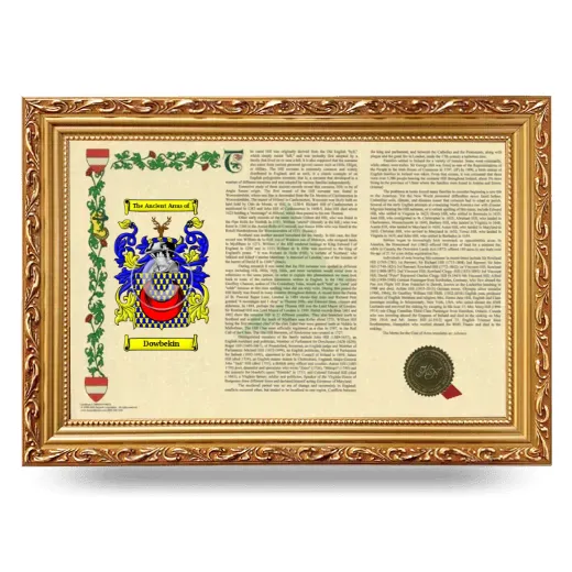 Dowbekin Armorial Landscape Framed - Gold