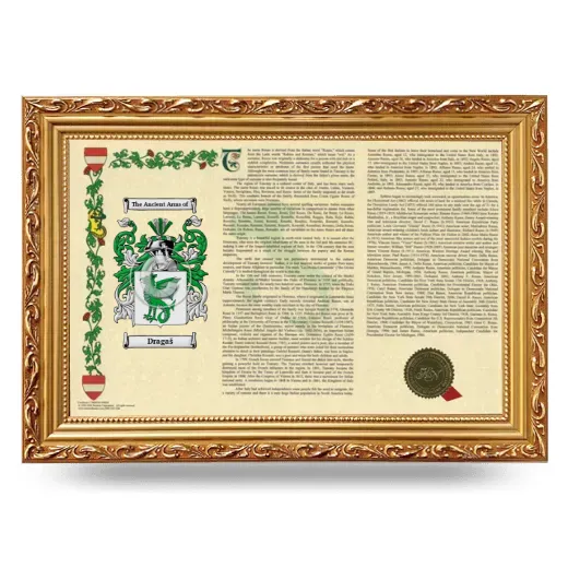 Dragaš Armorial Landscape Framed - Gold