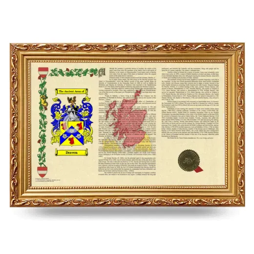 Draven Armorial Landscape Framed - Gold
