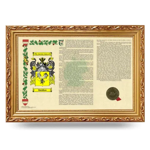 Dreyfuss Armorial Landscape Framed - Gold