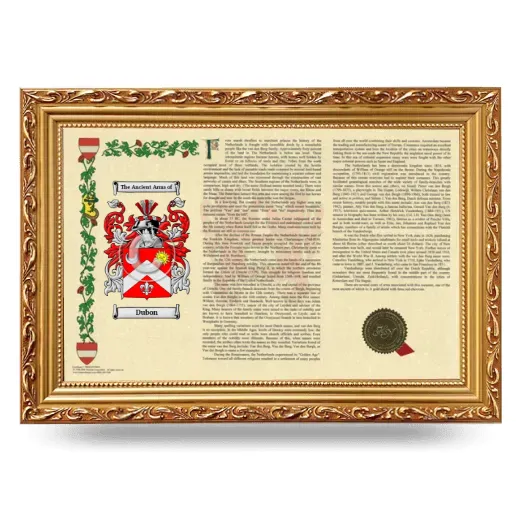 Dubon Armorial Landscape Framed - Gold
