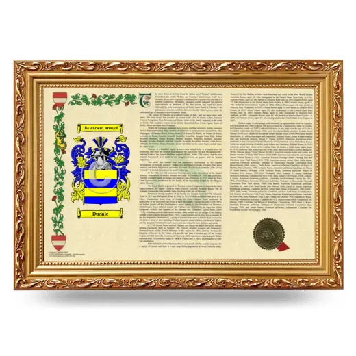 Dudale Armorial Landscape Framed - Gold