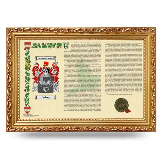 Dudang Armorial Landscape Framed - Gold