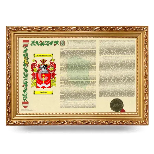 Dudiak Armorial Landscape Framed - Gold