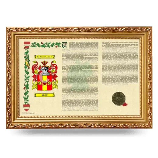 Duerr Armorial Landscape Framed - Gold
