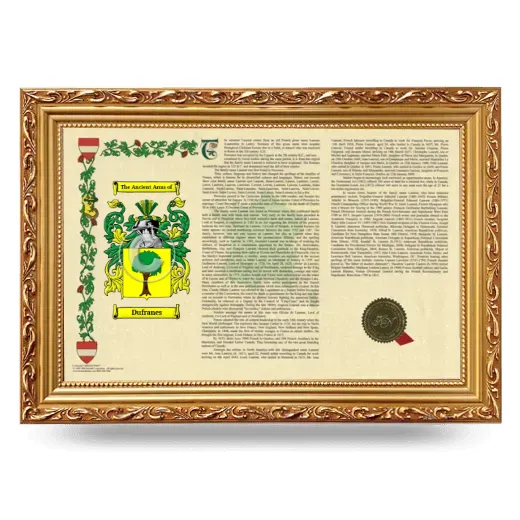 Dufranes Armorial Landscape Framed - Gold
