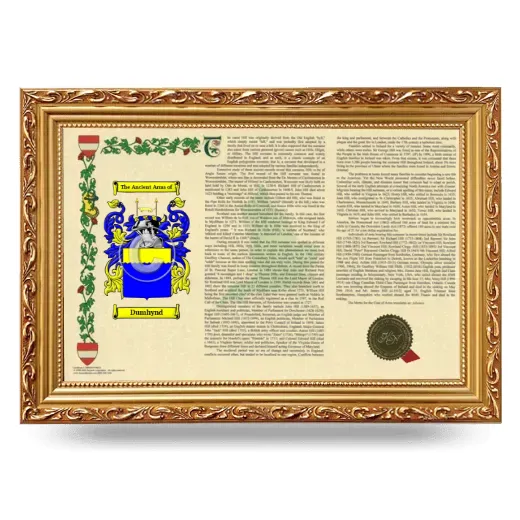 Dumhynd Armorial Landscape Framed - Gold
