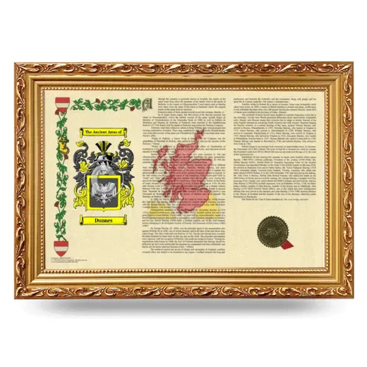 Dunnes Armorial Landscape Framed - Gold