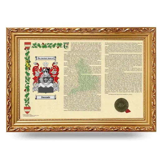Durande Armorial Landscape Framed - Gold