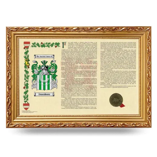 Dusenberry Armorial Landscape Framed - Gold