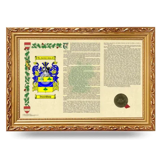 Dusseldorp Armorial Landscape Framed - Gold