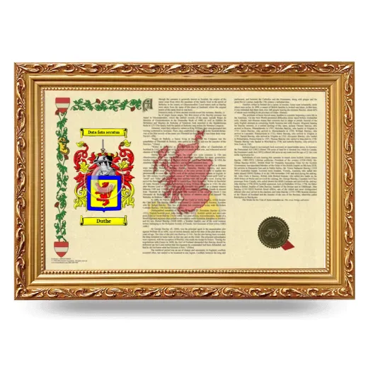 Duthe Armorial Landscape Framed - Gold