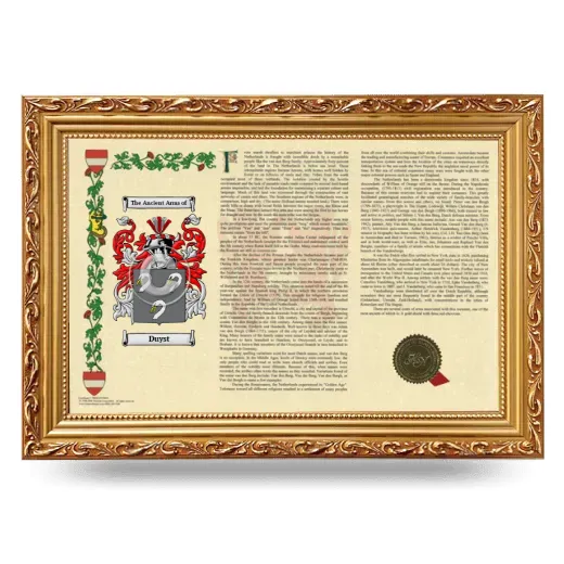 Duyst Armorial Landscape Framed - Gold