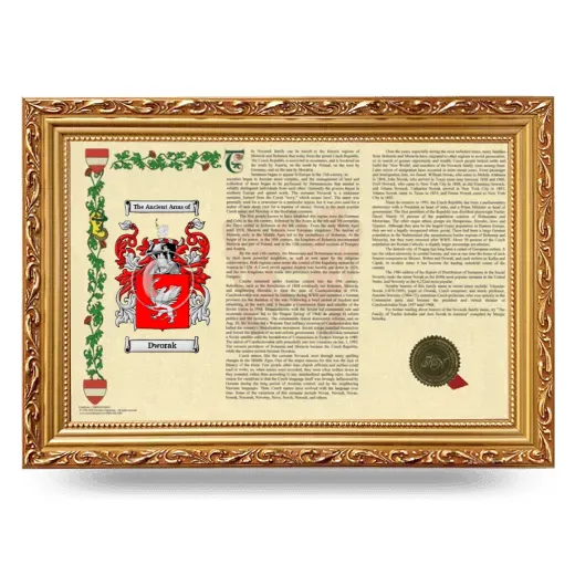 Dworak Armorial Landscape Framed - Gold