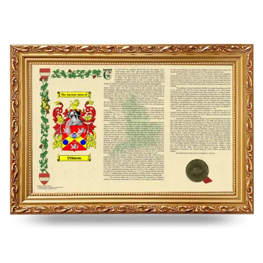 Dykman Armorial Landscape Framed - Gold