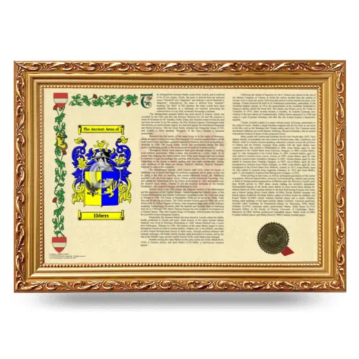 Ebbers Armorial Landscape Framed - Gold