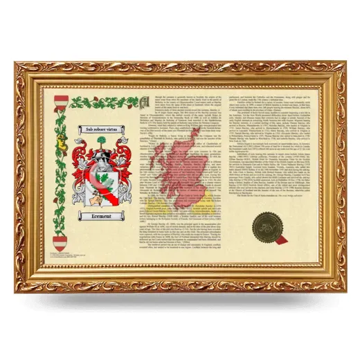 Ecement Armorial Landscape Framed - Gold