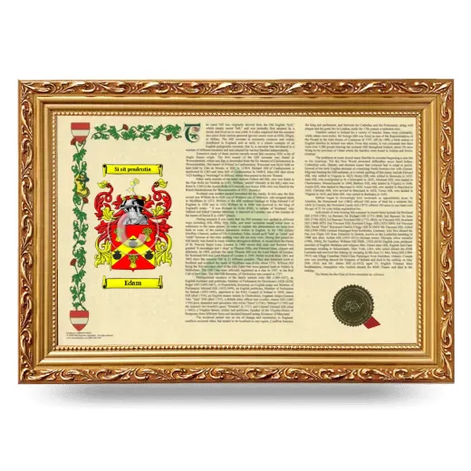 Edam Armorial Landscape Framed - Gold