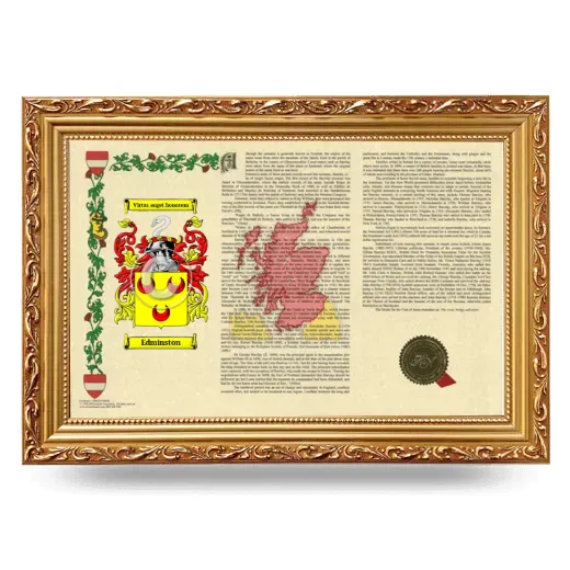 Edminston Armorial Landscape Framed - Gold