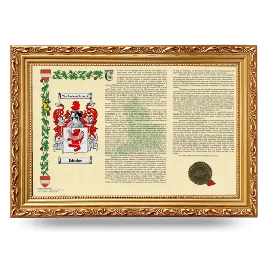 Edridge Armorial Landscape Framed - Gold
