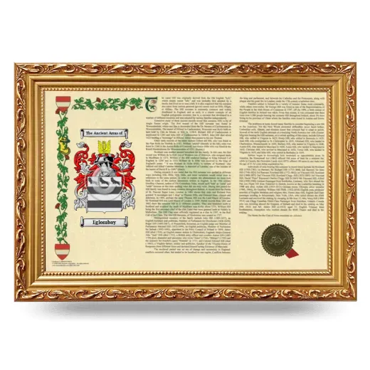 Eglombay Armorial Landscape Framed - Gold