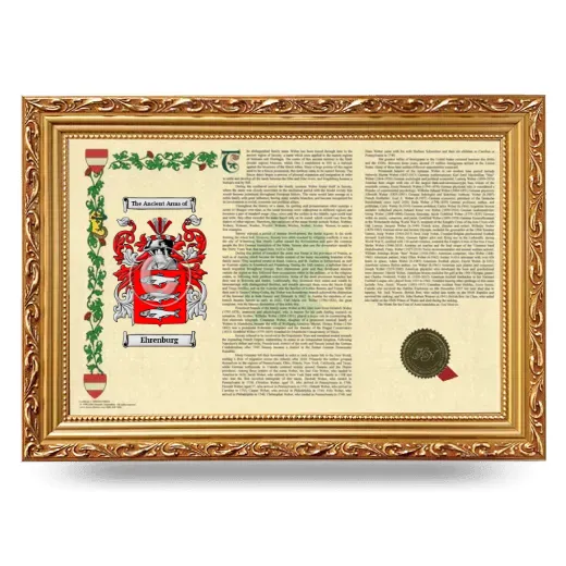Ehrenburg Armorial Landscape Framed - Gold