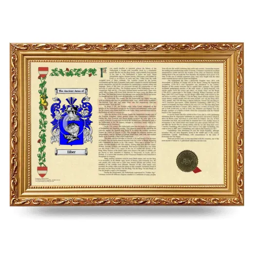 Eiber Armorial Landscape Framed - Gold