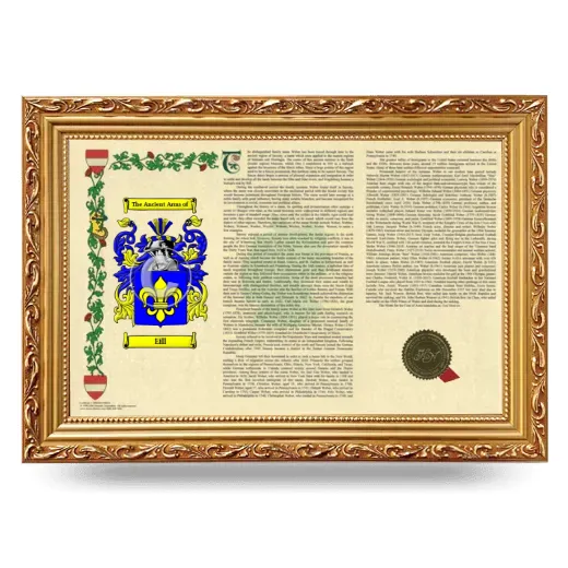 Eill Armorial Landscape Framed - Gold