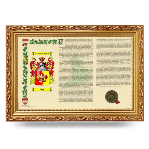 Ekey Armorial Landscape Framed - Gold