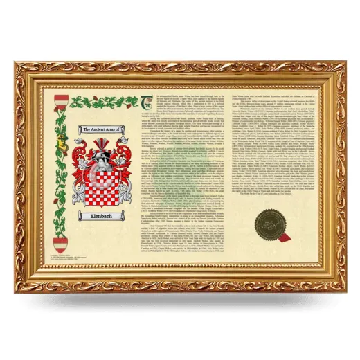 Elenbach Armorial Landscape Framed - Gold
