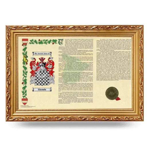 Elizonda Armorial Landscape Framed - Gold